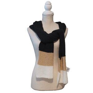 Style & Co. Black, Beige, and White Color Block Scarf